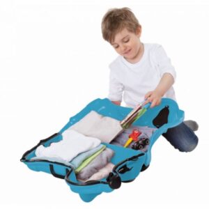 Vaikiškas lagaminas ant ratukų Bobby Trolley mėlynas panašus į Trunki