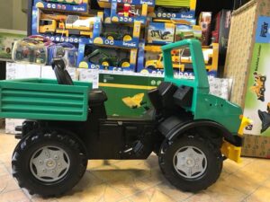 ROLLY TOYS UNIMOG FORST su POWERWINCH keturratis Amžius: 3 - 8, reguliuojama sėdynė, triukšmą mažinančios padangos