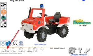 ROLLY TOYS ROLLYFIRE UNIMOG Keturratis