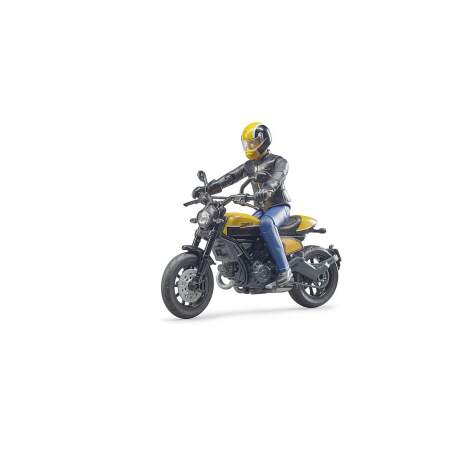 BRUDER Motociklas su motociklininku „Scrambler Ducati“, 63053