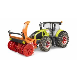 BRUDER traktorius Claas Axion 950 traktorius su sniego grandinėmis ir sniego pūstuvas, 03017