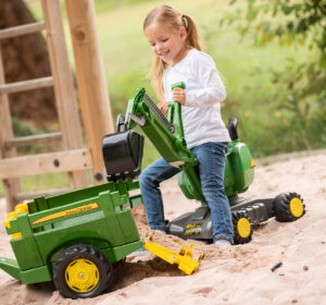 Ekskavatorius ROLLY TOYS JOHN DEERE DIGGER Traktoriukas eskavatorius