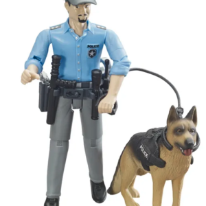 BRUDER figūrėlė žmogeliukas Policininkas su šunimi, 62150