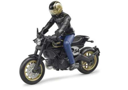 BRUDER Motociklas Scrambler "Ducati Café Racer", įskaitant motociklininką, 63050