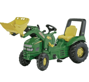 Vaikiškas traktoriukas ROLLY TOYS JOHN DEERE su frontaliniu krautuvu