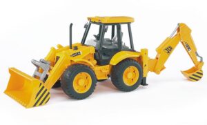 BRUDER Ekskavatorius - krautuvas JCB 4CX žaislinis mini traktorius su priekiniu ir galiniu kaušu, 02428