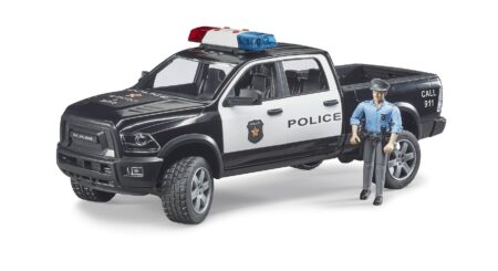 BRUDER  Policijos mašina pikapas „RAM 2500“ su policijos pareigūnu, 02505