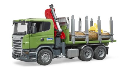 BRUDER sunkvežimis miškovežis Scania R su 3 rastais, 03524 29.12.22 (Papildomas pristatymas)