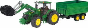 BRUDER JOHN DEERE 7930  traktoriukas su priekaba, 03055