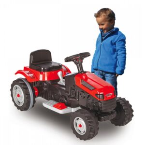 Elektrinis traktorius 6V Strong Bull, nuo 3 metų, Jamara raudonas