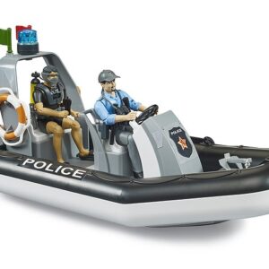 BRUDER  policijos valtis bworld su besisukančiu švyturiu, 2 figūrėlėmis ir priedais, 62733
