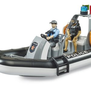 BRUDER  policijos valtis bworld su besisukančiu švyturiu, 2 figūrėlėmis ir priedais, 62733