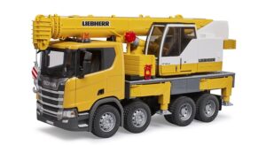 Bruder kranas Scania Super 560R Liebherr su šviesos ir garso moduliu, 03571